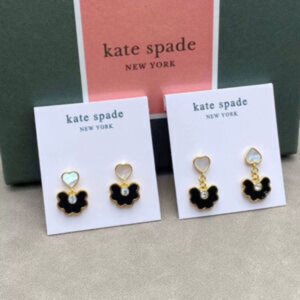 kate spade Heart Shell Cloud Enamel Asymmetric Stud Earrings